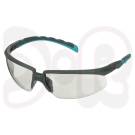 3M Solus 2000 Schutzbrille, grau/blaugrüne Bügel, Scotchgard Anti-Fog, graue Scheibe f. Innen/Außen
