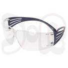 3M SecureFit SF201SGAF-BLU Schutzbrille, Scotchgard Anti-Beschlag, blaue Bügel, klare Scheibe