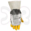 WELDAS Hitzeschutzschild für Handschuhe, hochhitzefest, aluminisiert mit Gummizugberiemung