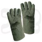 5-Finger-Handschuh, Länge 360 mm, Hitzeschutz bis 650°C, Handrücken, Innenhand,Stulpe Aramidgewebe